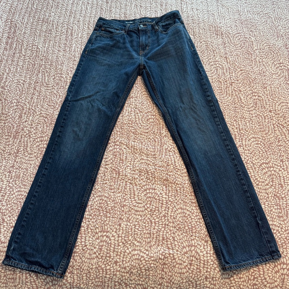 Old Navy Men's Dark Blue Straight Jeans